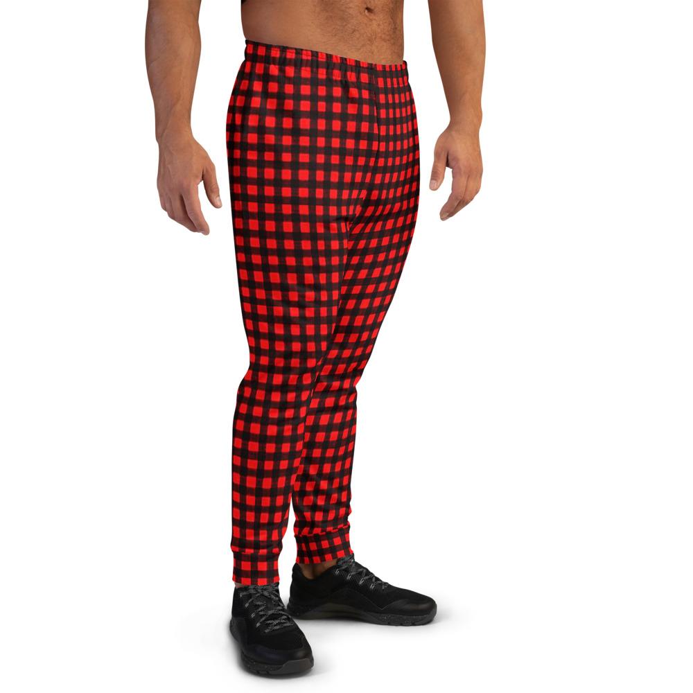 men's buffalo plaid joggers