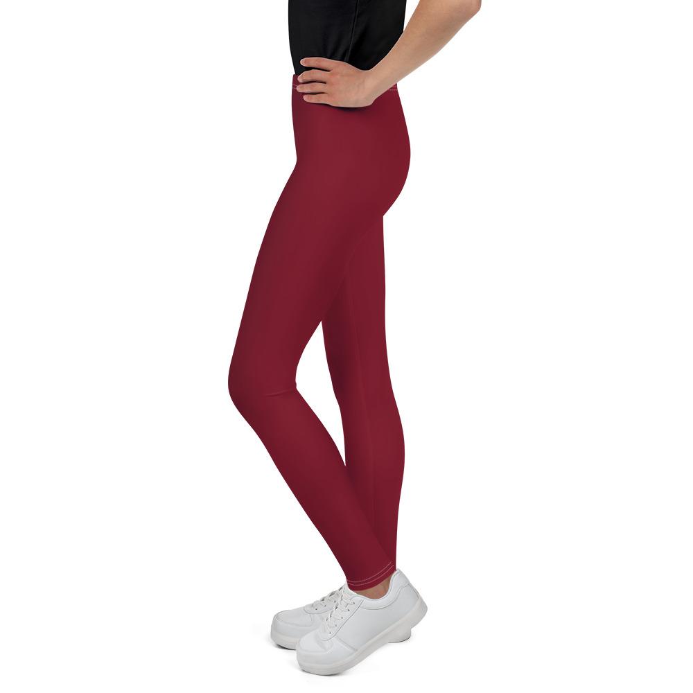 burgundy color leggings