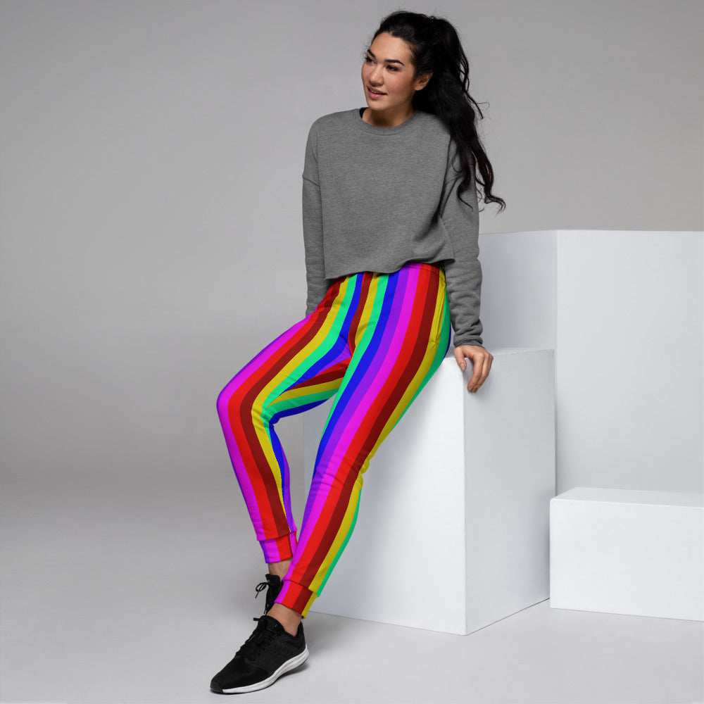 sweatpants with rainbow stripe