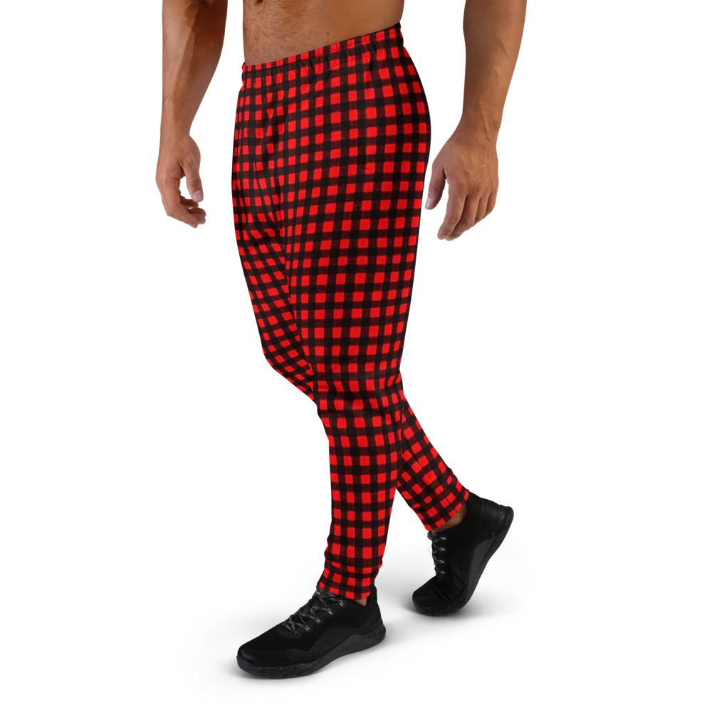 men's buffalo plaid joggers