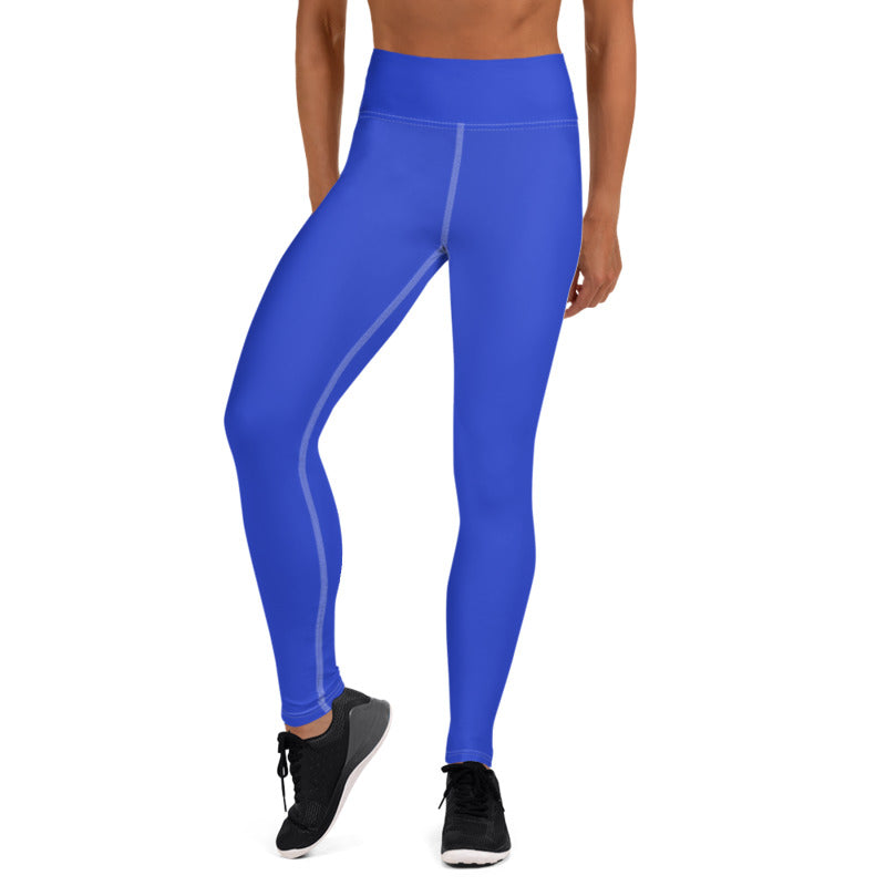 bright blue workout leggings