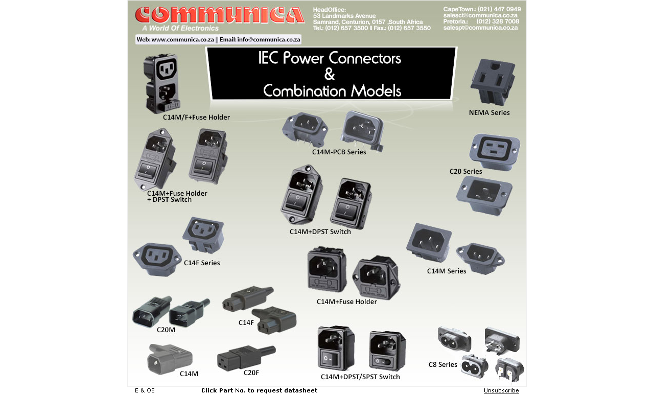 IEC Power Connectors/Combination Models