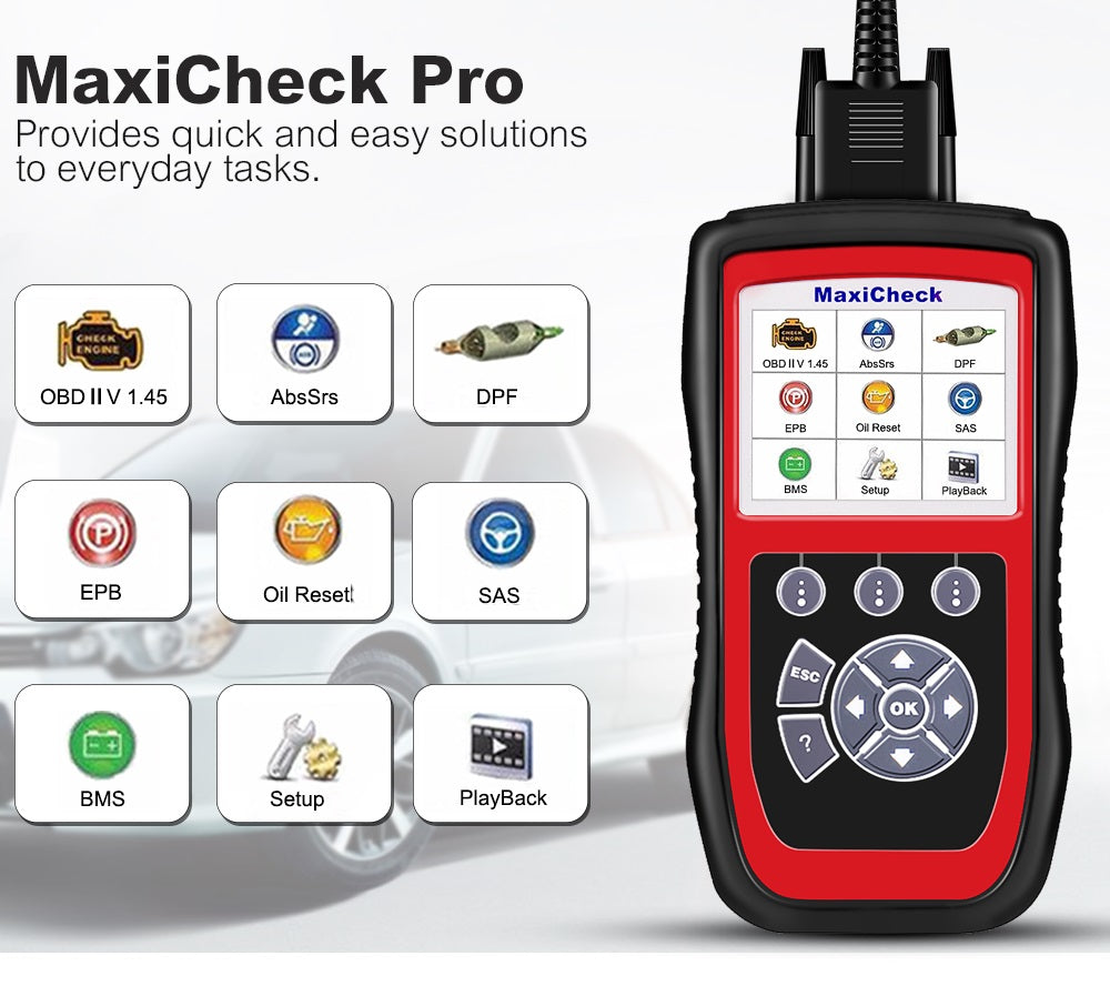 Autel MaxiCheck Pro OBD2 Auto Diagnostic Tool Code Scanner DPF EPB ABS SRS SAS 