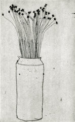Handmade Etching on Steel 'Delicate Stems' by Richard Spare