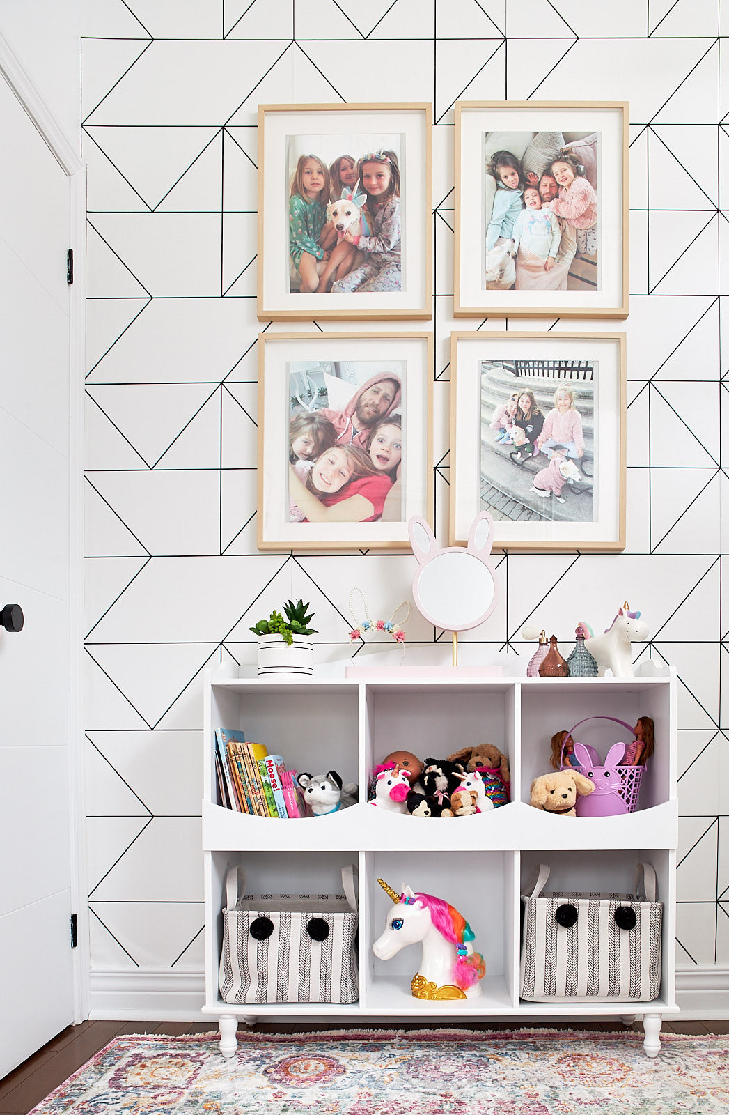 wallpaper kids storage photo wall