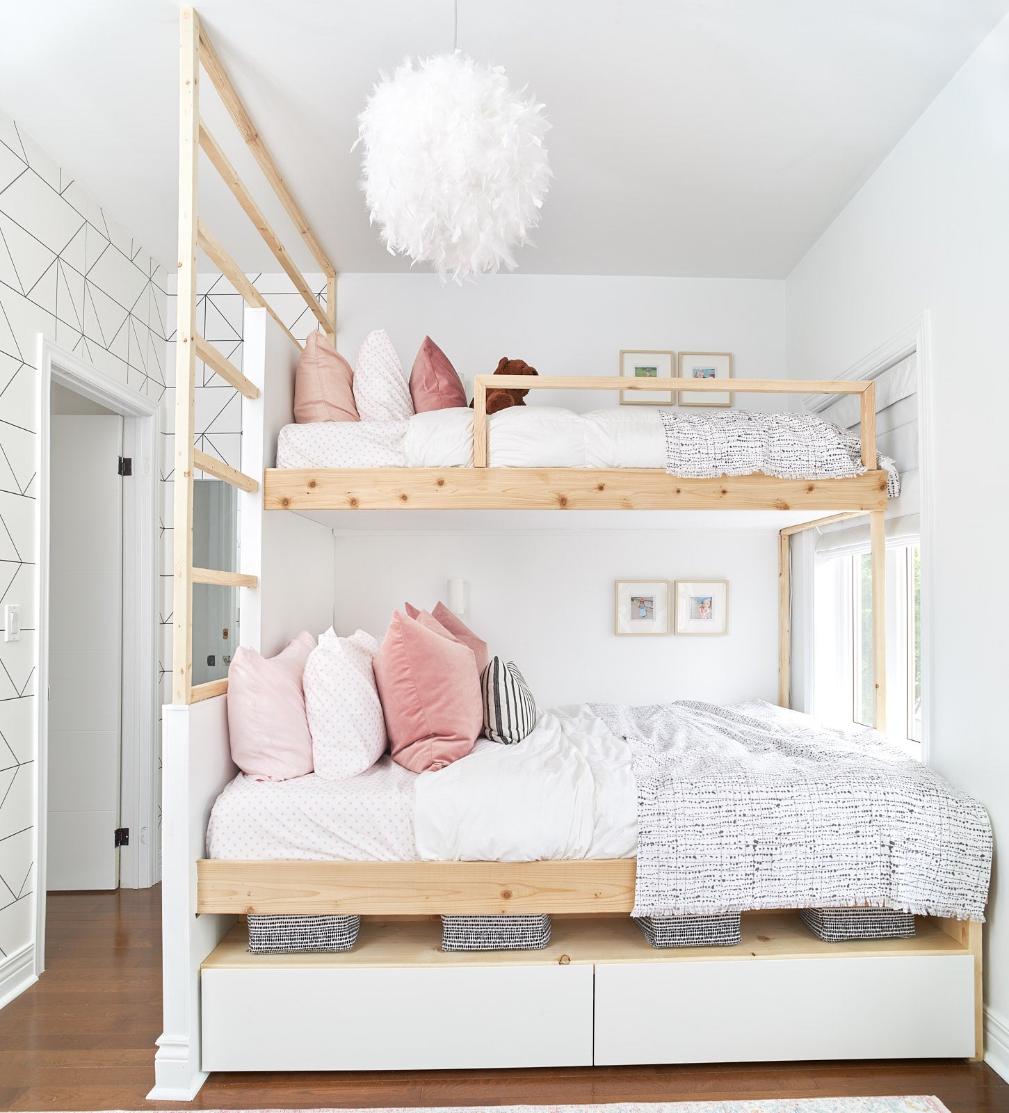 bunk bed with storage twin and queen mattress