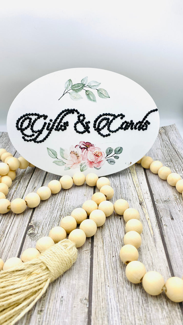 Rhinestone Wedding Tabletop Signs - Eluxe Creations