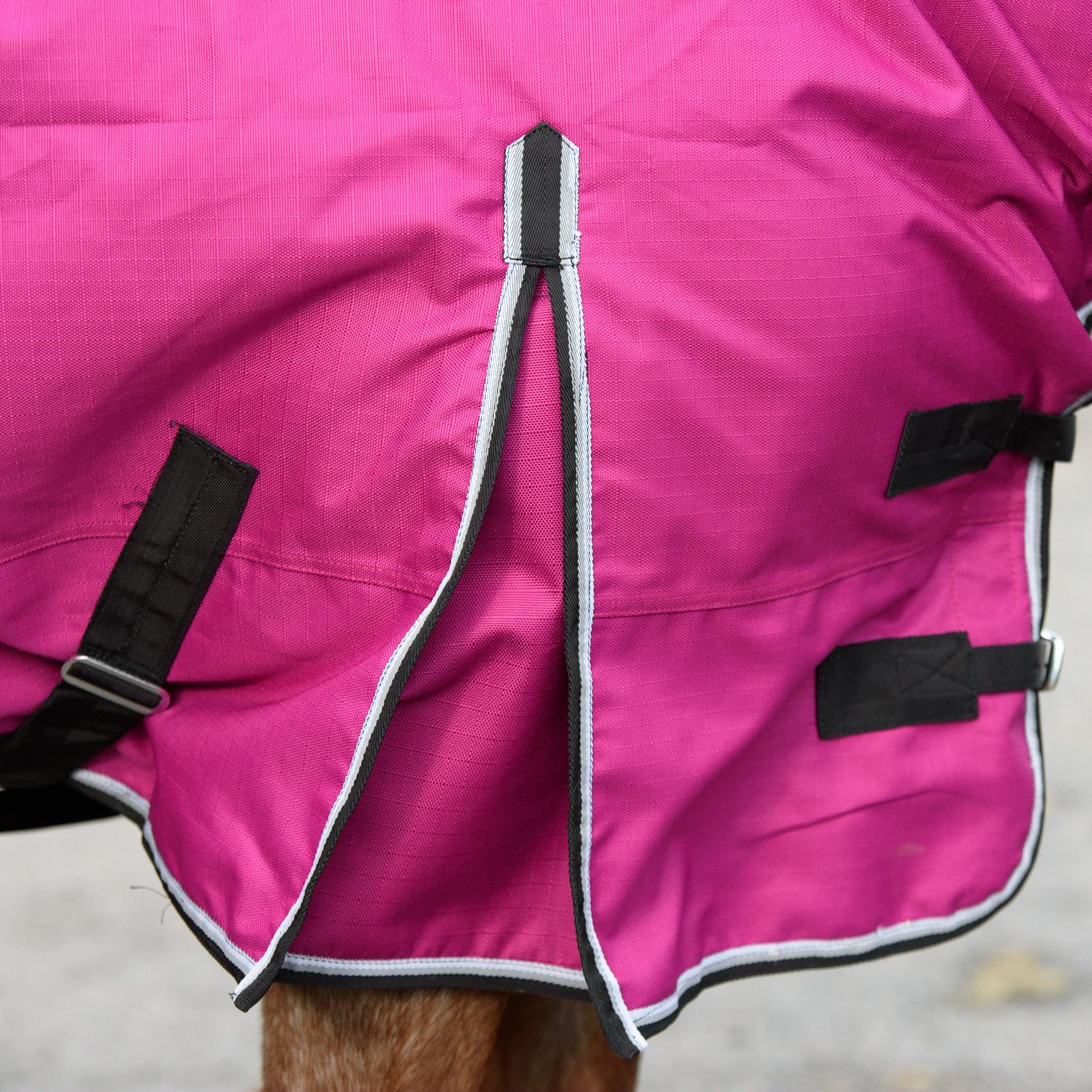 1200D Outdoor Winter Turnout Horse Rugs 100G Fill Combo Neck Raspberry 5'3-6'9