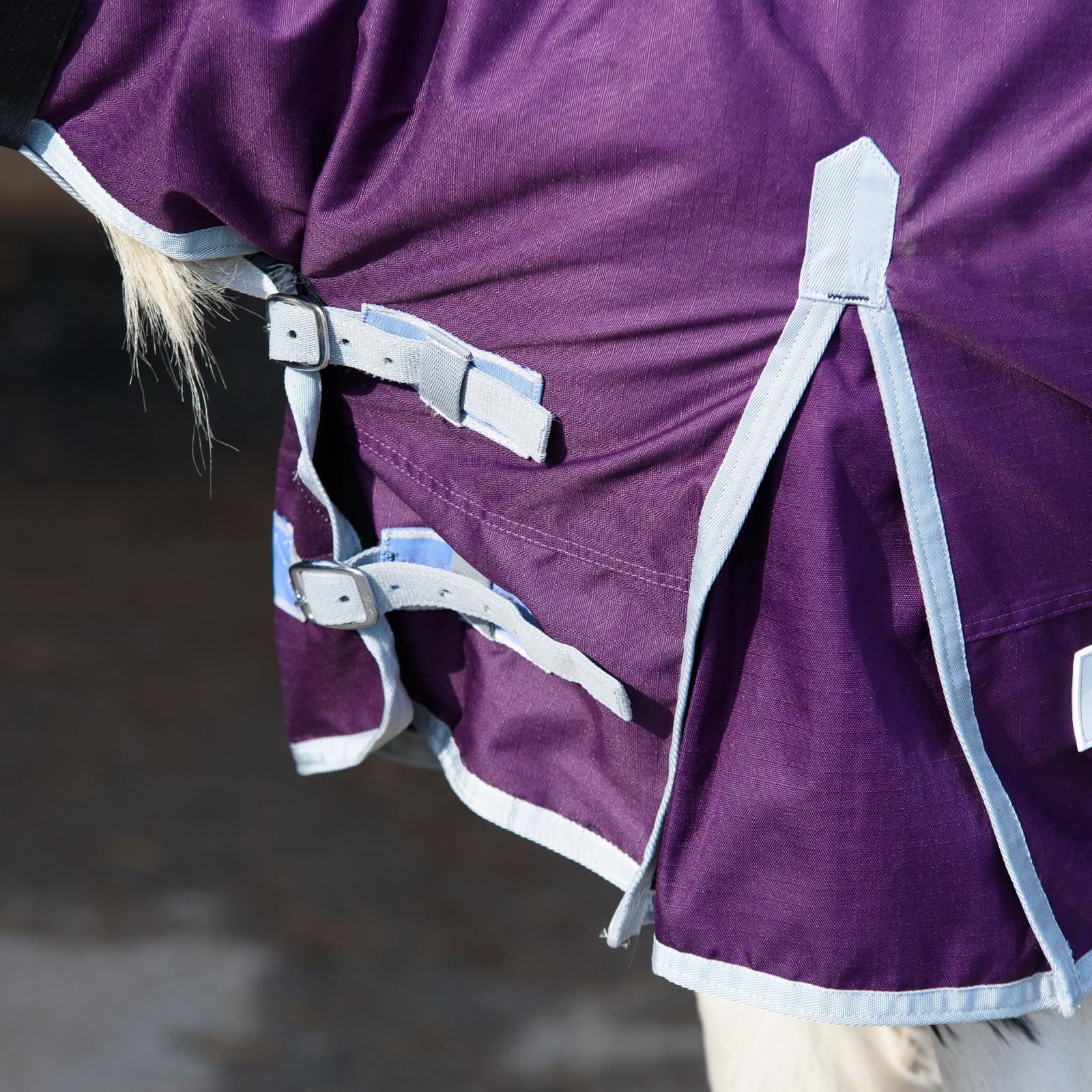 600D Outdoor Mediumweight Turnout 50G Fill COMBO Thermo Horse Rug Plum 5'6-6'9