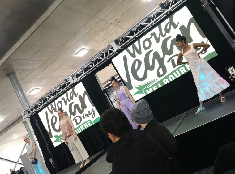 World Vegan Day Melbourne 2019 Vegan fashion show with models on runway