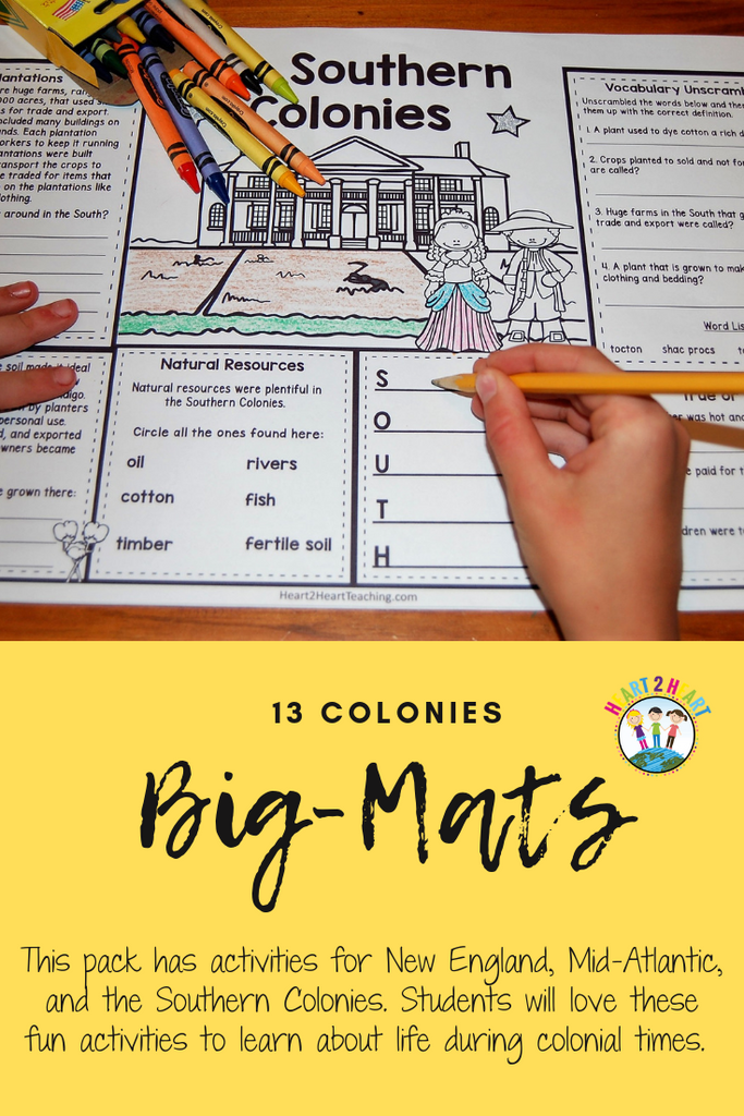 13 Colonies activities for kids