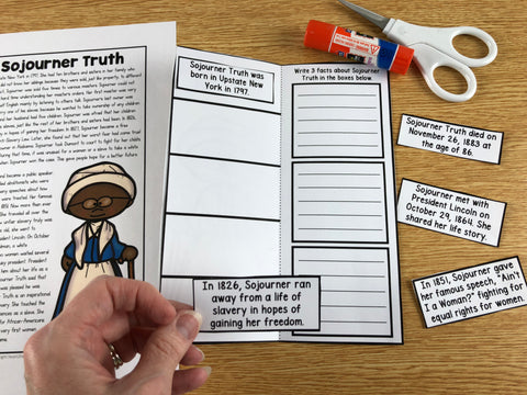 Make a Character Mini booklet to Celebrate Women's History Month Activities for Kids