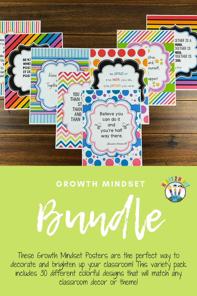 Growth mindset freebie poster pack for teachers