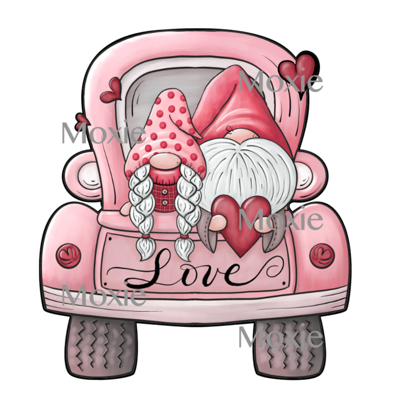 Valentine Truck Decal And Acrylic Blank Combo Moxie Vinyls 