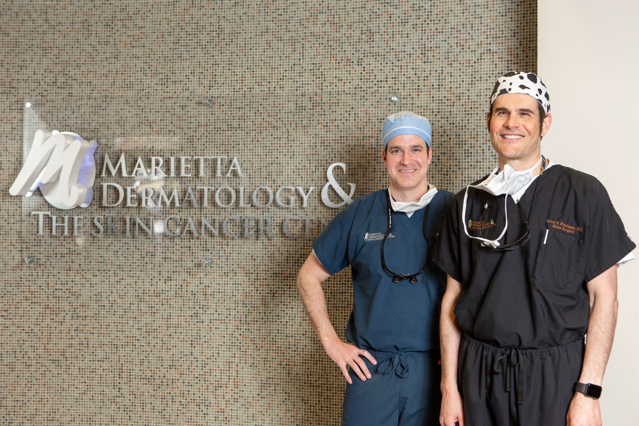  Left to right: MOHS Surgeons Adam Perry, MD and Jared Friedman, MD