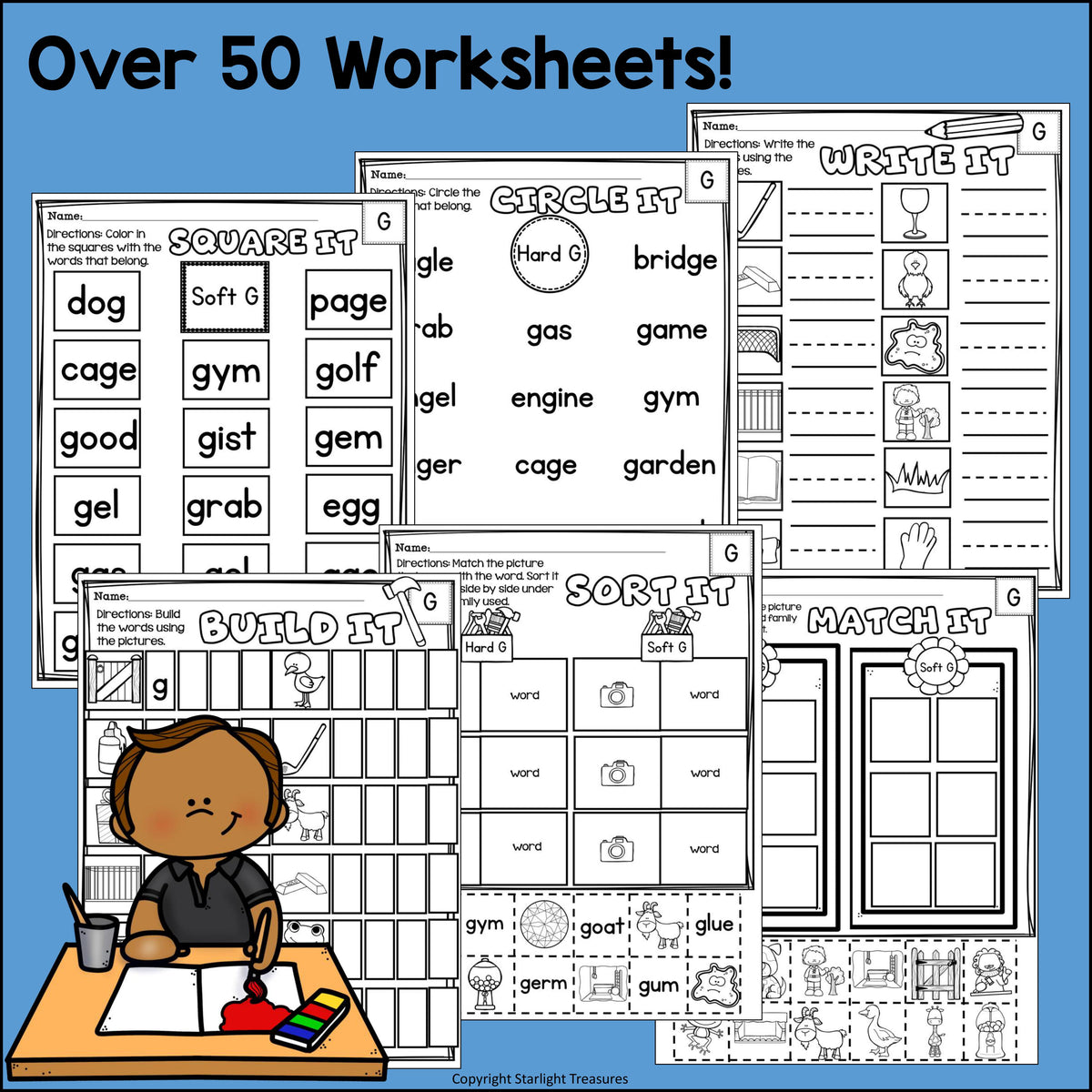 Hard & Soft G Worksheets and Activities for Early Readers - Phonics