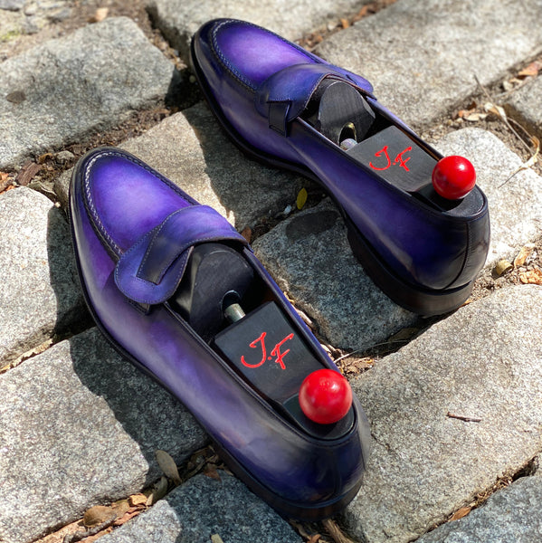 J FitzPatrick Hawthorne Amethyst Custom Patina Loafer