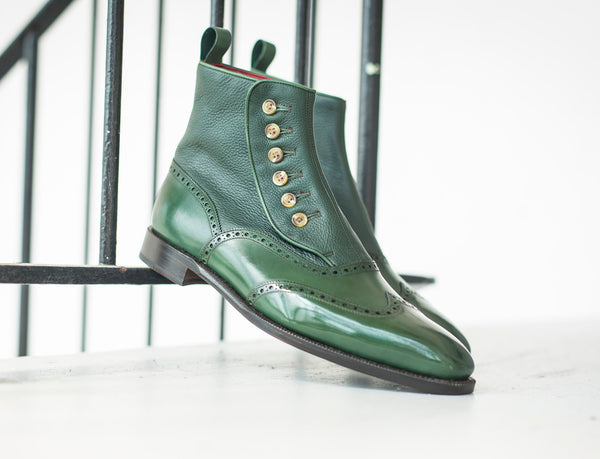 J. FitzPatrick Green Button Boot Grandview