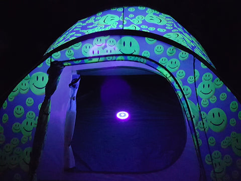 double layer, light up tent