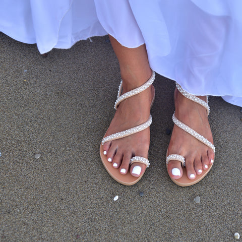 beach wedding sandals