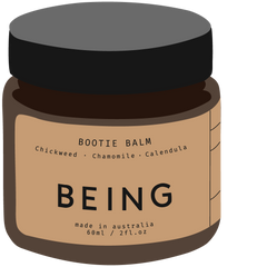 On our Charlie Crane Noga: BEING Bootie Balm