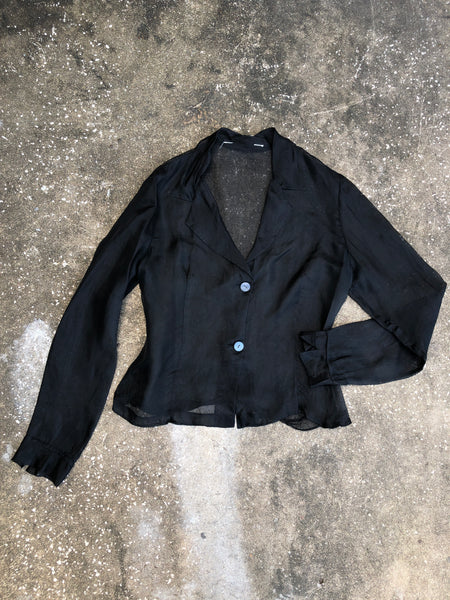Charlie Black Sheer Blazer