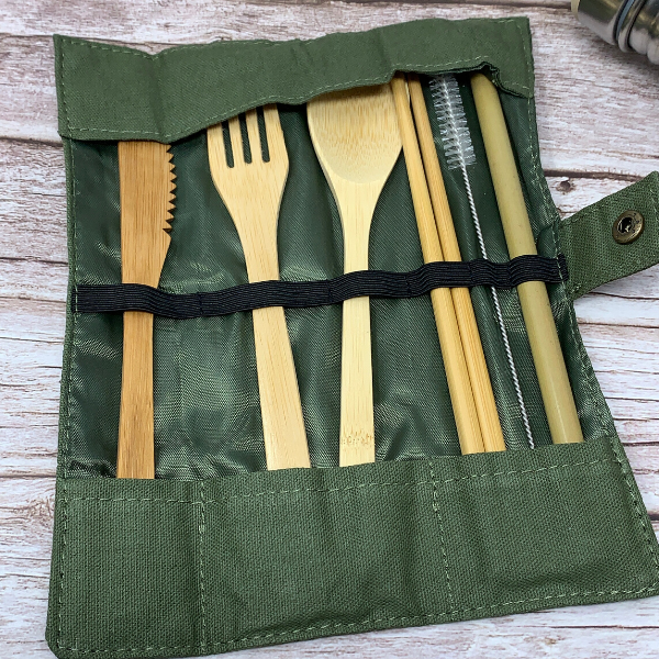 bamboo travelling cutlery