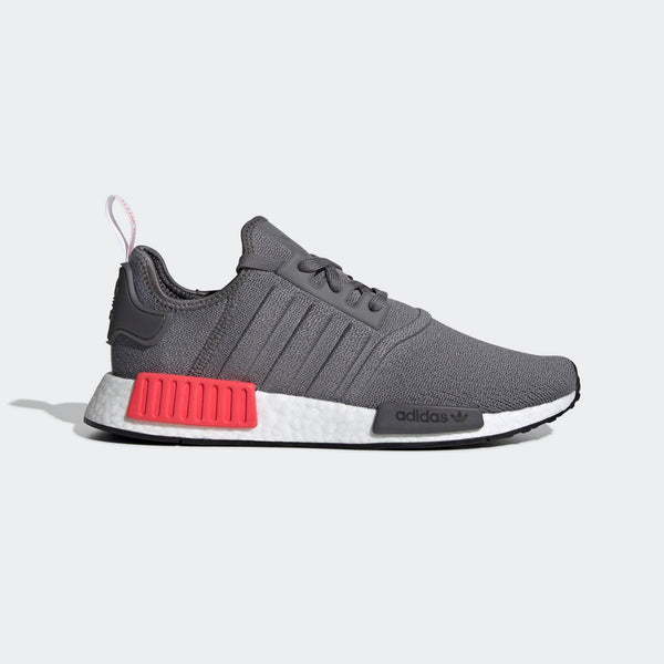 grey and red nmds