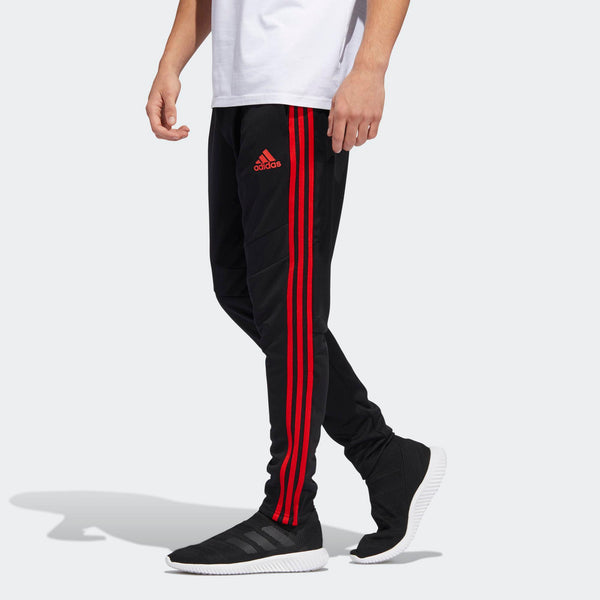 adidas red and black track pants