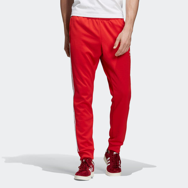 adidas sst pants red