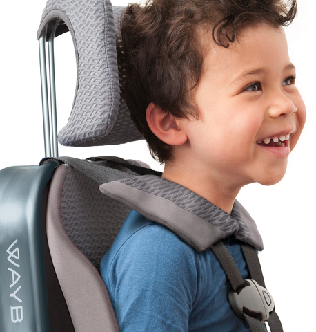 WAYB Pico travel car seat with strong, light, eco-friendly aluminum frame