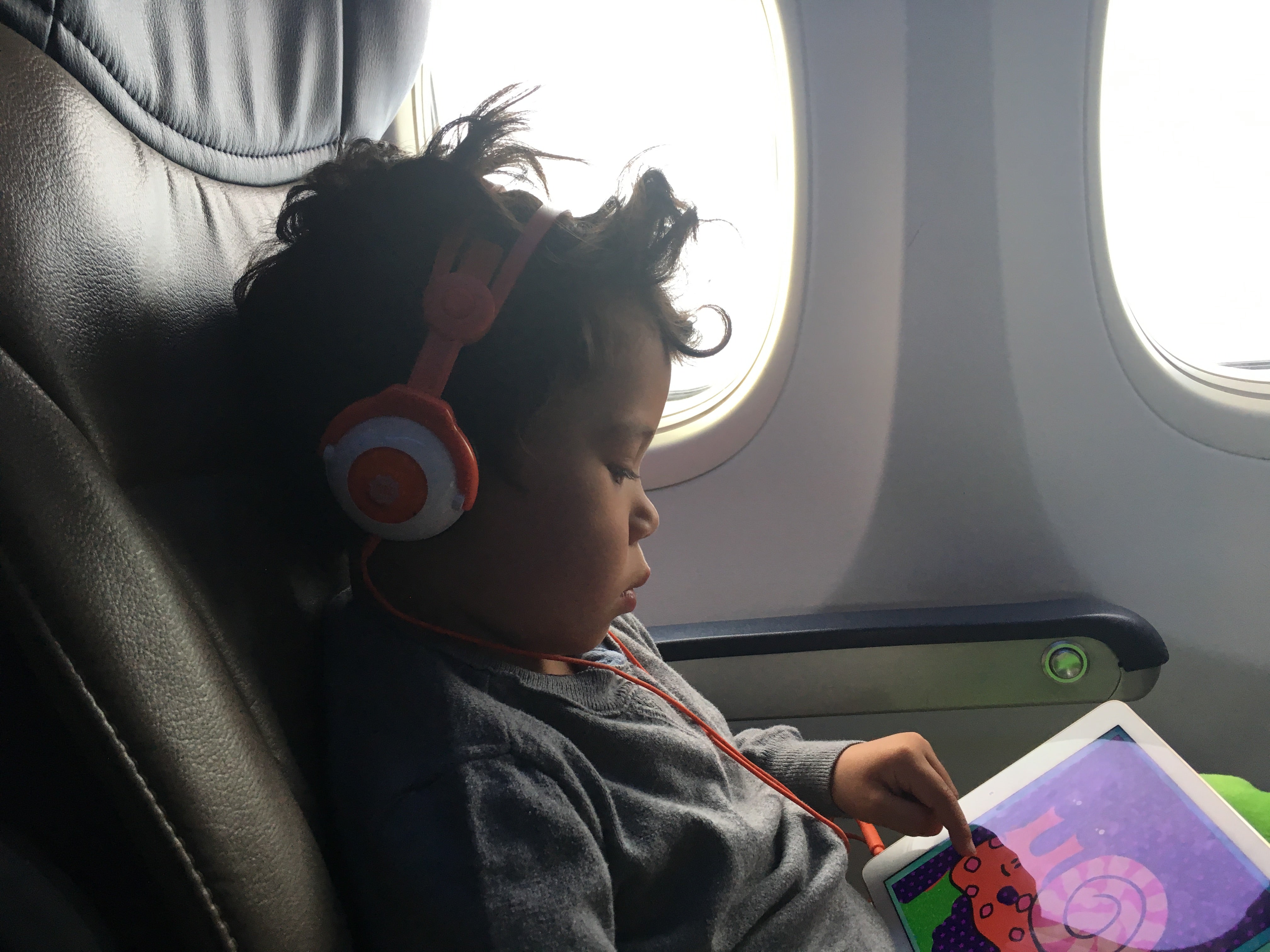 Screen time on a plane