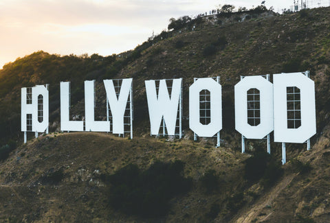 the image shows the big Hollywood sign, in Hollywood.