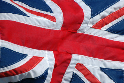 A close up of the British flag