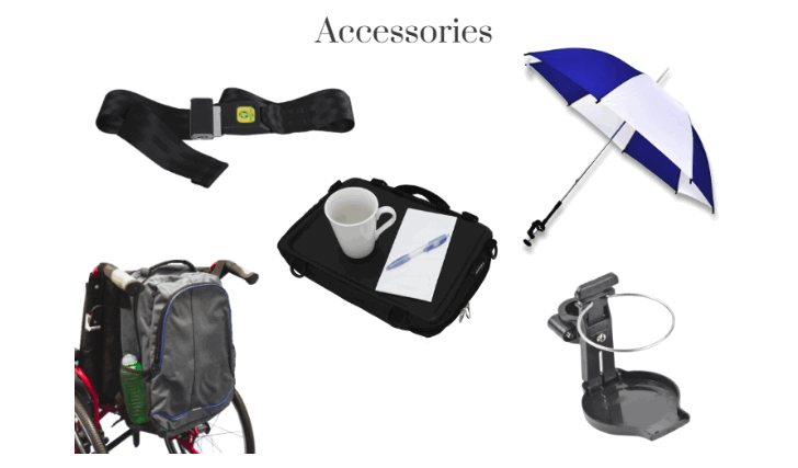Various wheelchair accessories