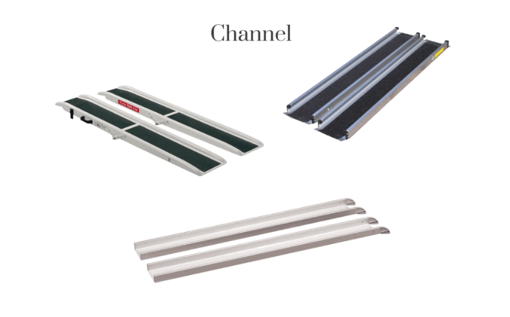Various ramps on a white background