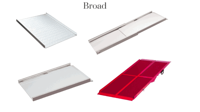Various wheelchair ramps on a white background
