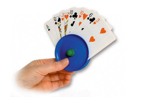A device for holding playing cards