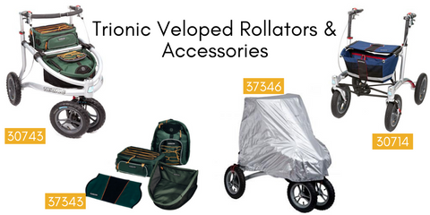 Various Rollators and accessories