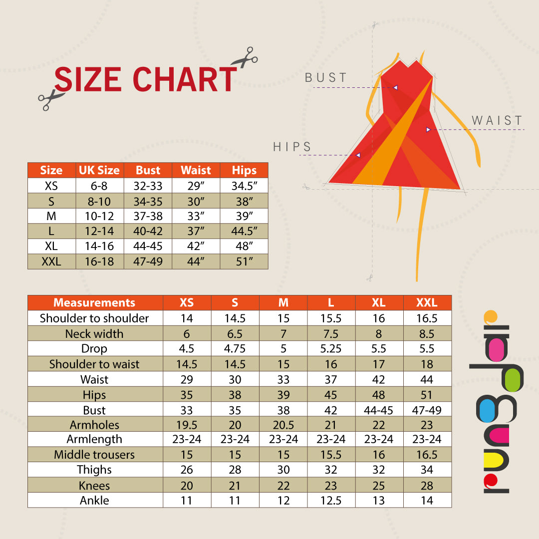 Khaadi Pret Size Chart