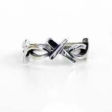 Open Fish Cross Sterling Silver Christian Ring