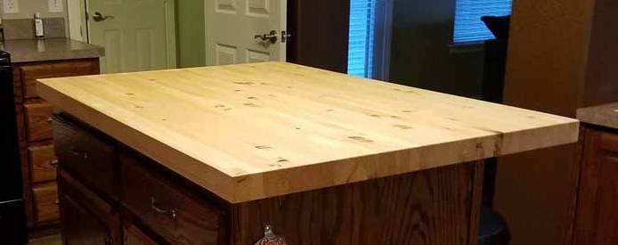 Pine Countertop Kitchen Island Top Solid Wood Butcher Block