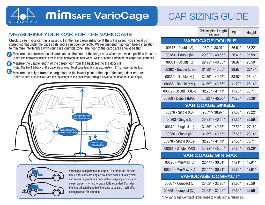 MIM Variocage Vehicle Measuring Guide