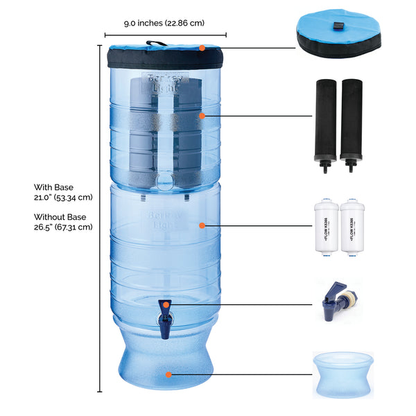 Berkey Light® System with measurements