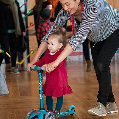 Preschooler on Mini Micro Deluxe