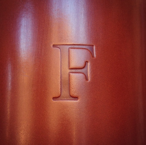 English bridle leather embossing