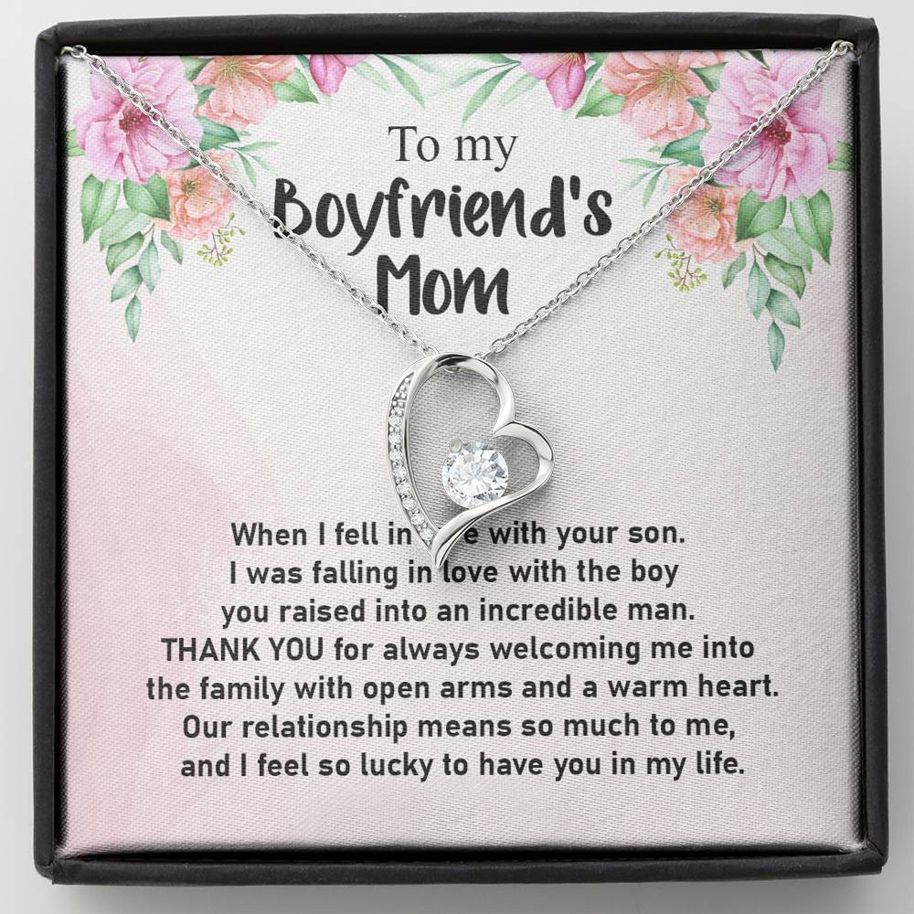 Birthday and Mother's Day Message Card Jewelry Valentines Day Gift for Boyfriends Mother To My Boyfriend's Beloved Mom Gift