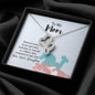 To Mom, I Believe Thanks To You 14k White Gold Cubic Ziconian Diamonds Necklace