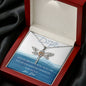 To My Daughter Dragonfly Necklace Message Card