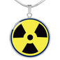RADIOACTIVE symbol toxic waste radiation Online Jewelry! Luxury Necklace Circle Pendant For Sale. New Arrival!